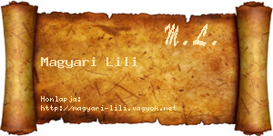 Magyari Lili névjegykártya